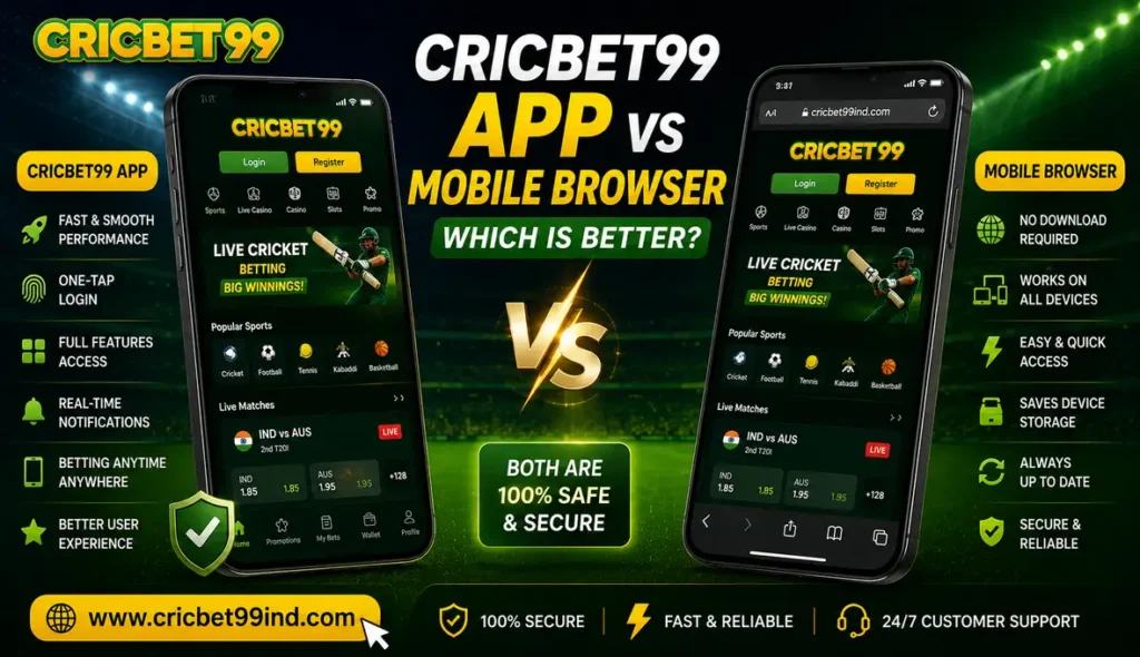 Cricbet99 App vs Mobile Browser – Which Is Better