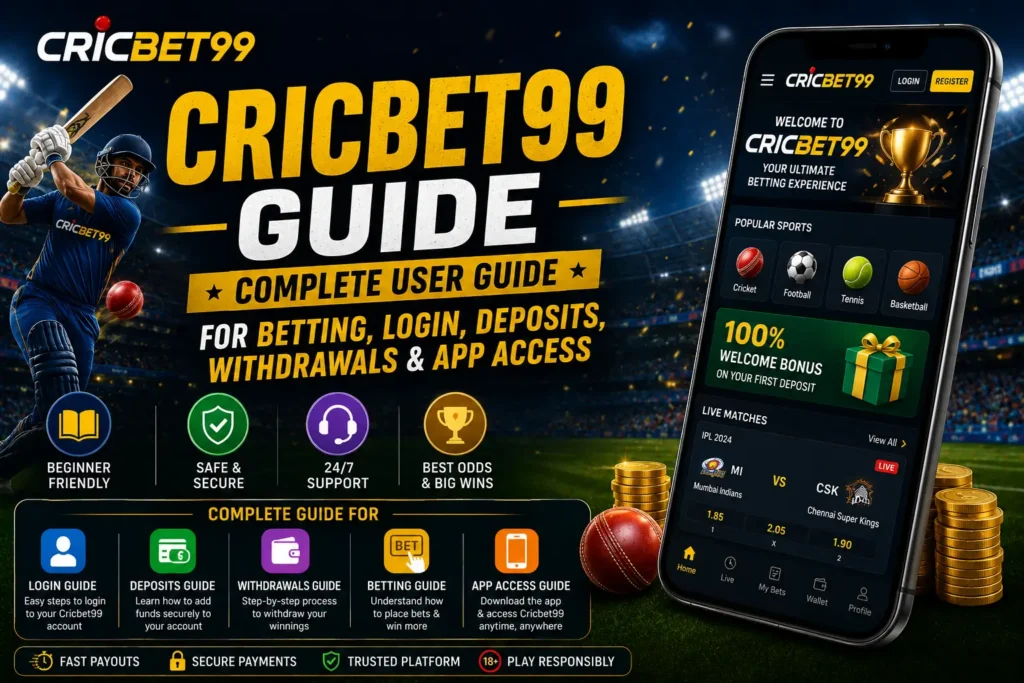 Cricbet99 Guide – Complete User Guide for Betting, Login, Deposits, Withdrawals & App Access