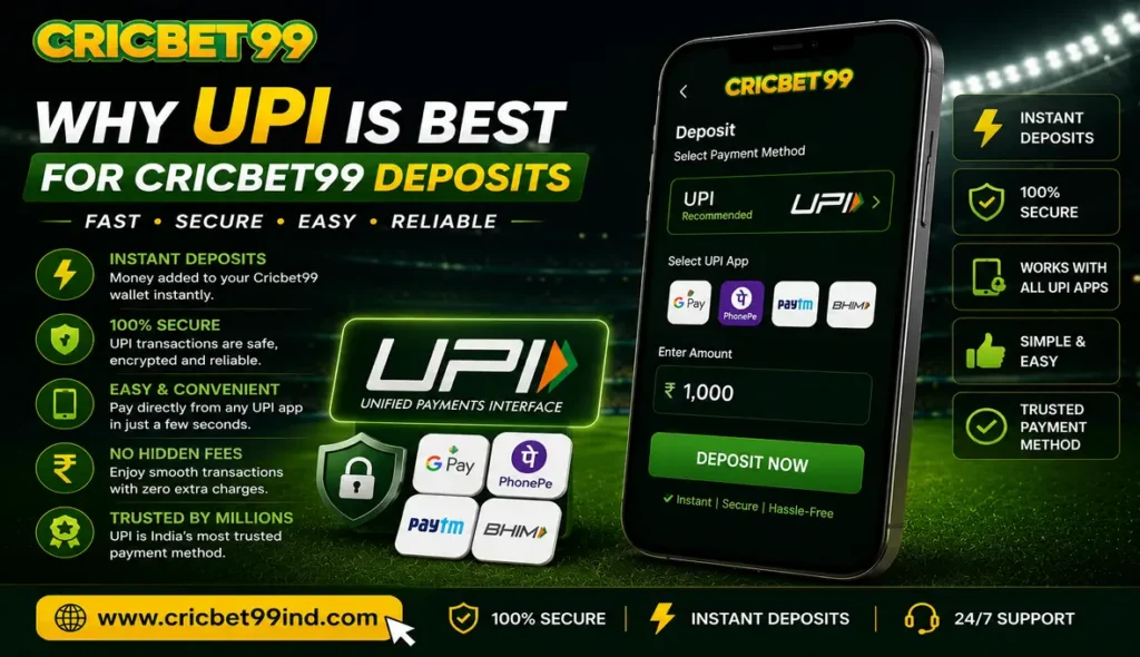 Why UPI Is Best for Cricbet99 Deposits