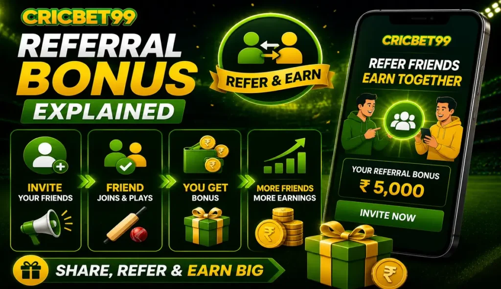 Cricbet99 Referral Bonus Explained